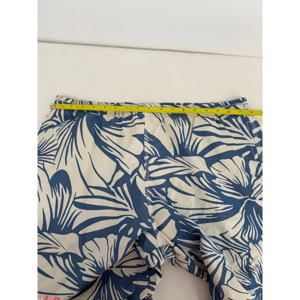 Tommy‎ Bahama Relax Mens Blue Cream Tropical Floral Swim Trunks Sz M
